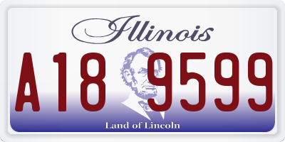 IL license plate A189599