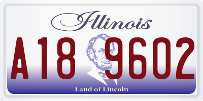 IL license plate A189602