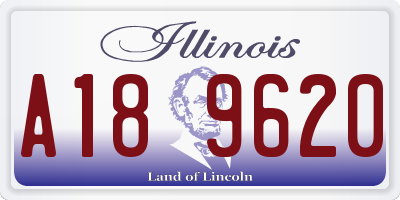 IL license plate A189620