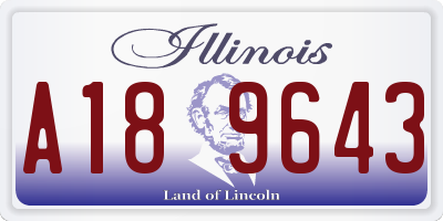 IL license plate A189643