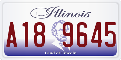IL license plate A189645