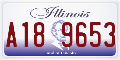 IL license plate A189653