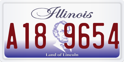 IL license plate A189654