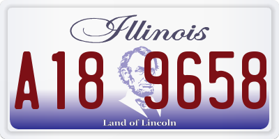 IL license plate A189658