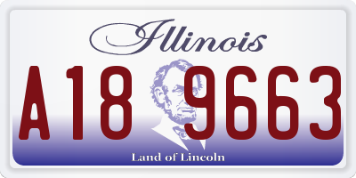 IL license plate A189663