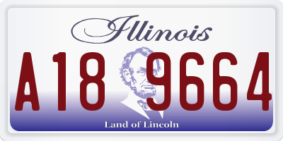 IL license plate A189664