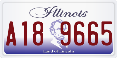 IL license plate A189665