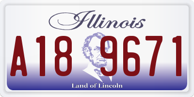 IL license plate A189671