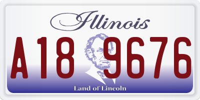 IL license plate A189676