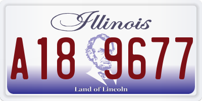 IL license plate A189677