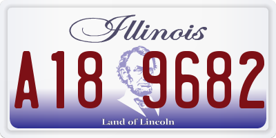 IL license plate A189682