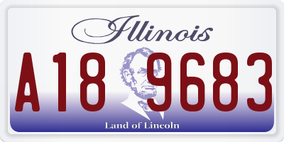 IL license plate A189683