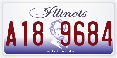 IL license plate A189684