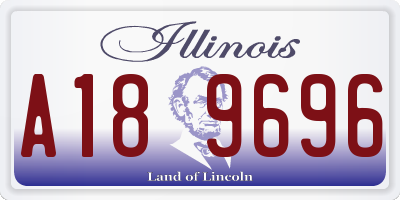IL license plate A189696