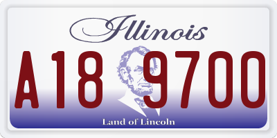 IL license plate A189700