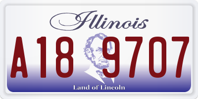 IL license plate A189707