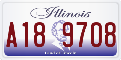 IL license plate A189708
