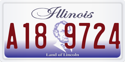 IL license plate A189724