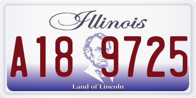 IL license plate A189725
