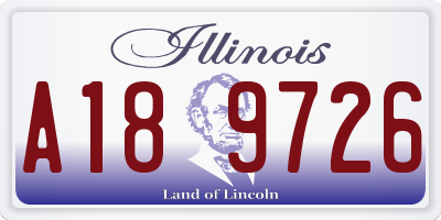 IL license plate A189726