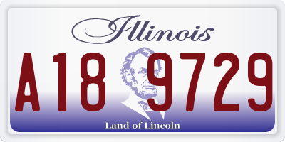 IL license plate A189729