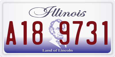 IL license plate A189731