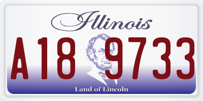 IL license plate A189733