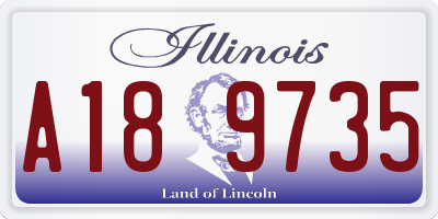 IL license plate A189735