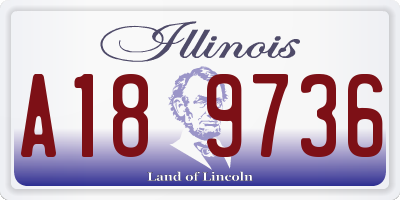 IL license plate A189736