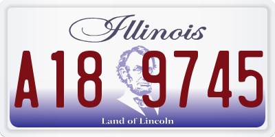 IL license plate A189745
