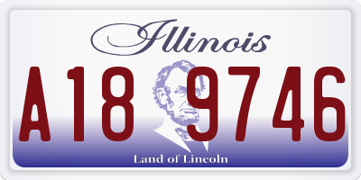 IL license plate A189746
