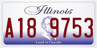 IL license plate A189753
