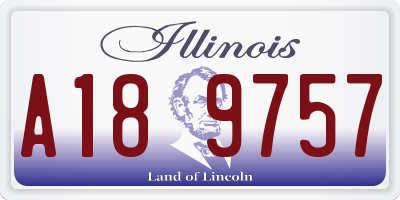 IL license plate A189757