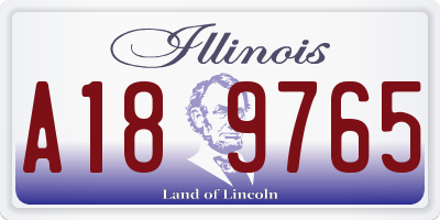 IL license plate A189765