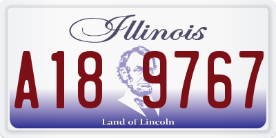 IL license plate A189767