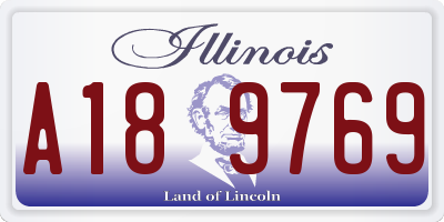 IL license plate A189769