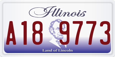 IL license plate A189773