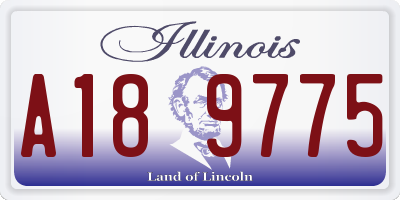 IL license plate A189775