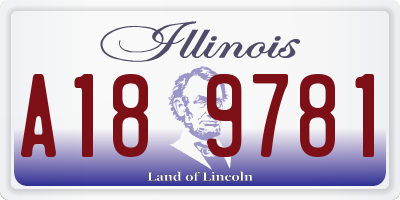 IL license plate A189781