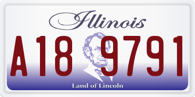 IL license plate A189791