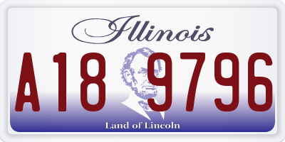 IL license plate A189796