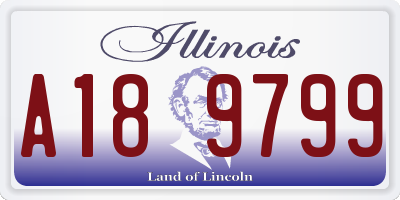 IL license plate A189799