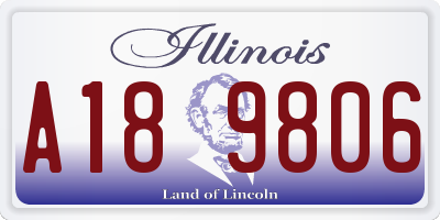 IL license plate A189806