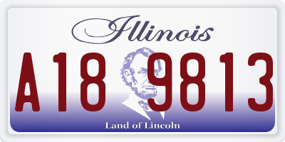 IL license plate A189813