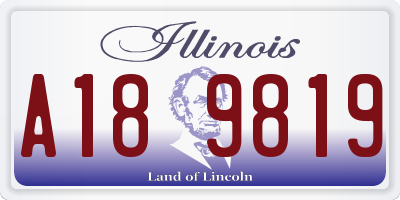 IL license plate A189819