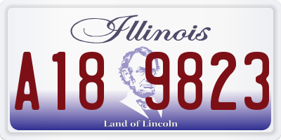 IL license plate A189823