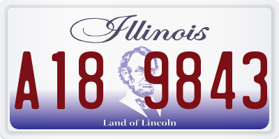 IL license plate A189843