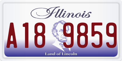 IL license plate A189859