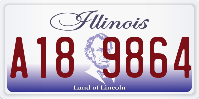 IL license plate A189864