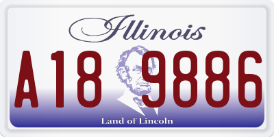 IL license plate A189886